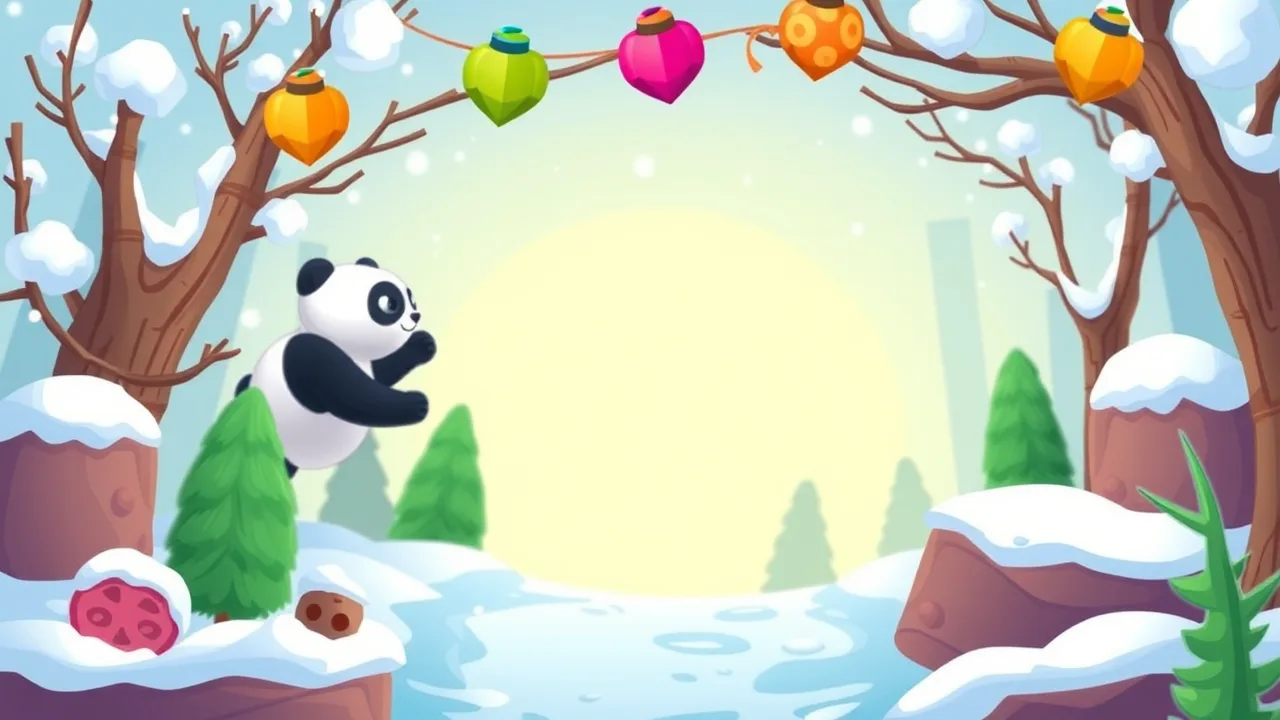 Aventuras en el país de las maravillas de invierno con el panda de la nieve image