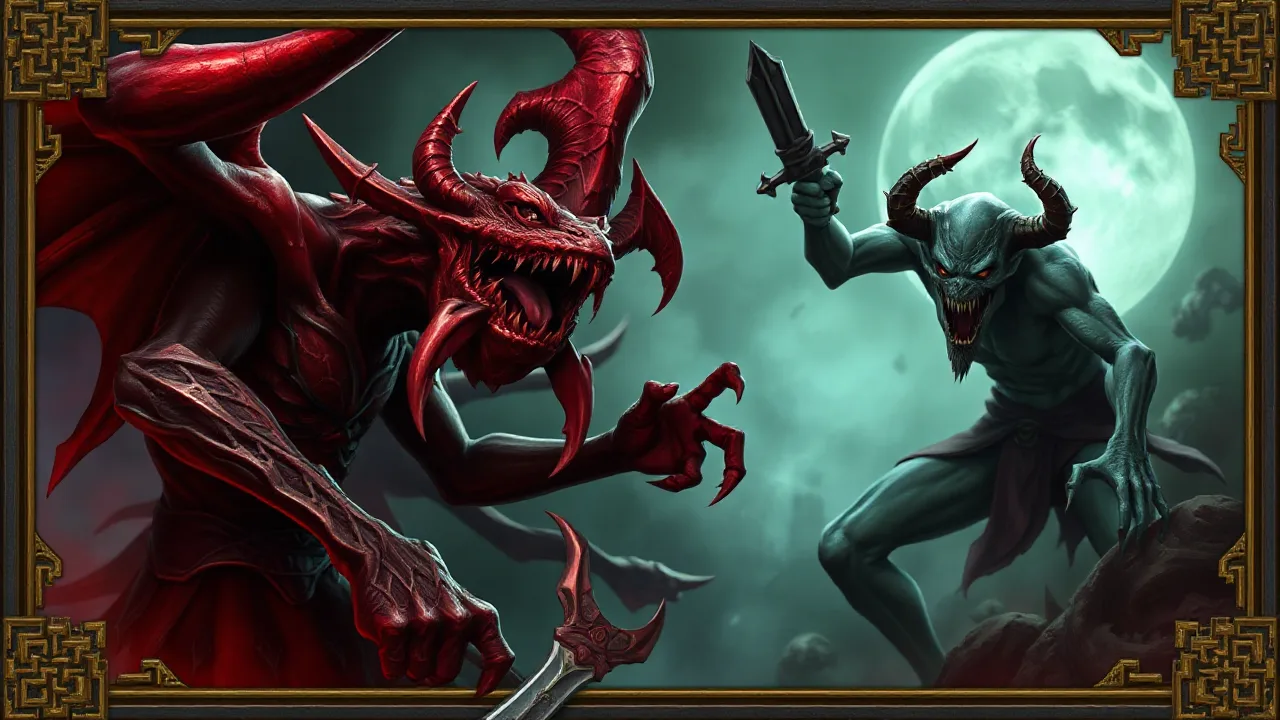 Demons Clash in Demonic Mahjong Puzzle Challenge image