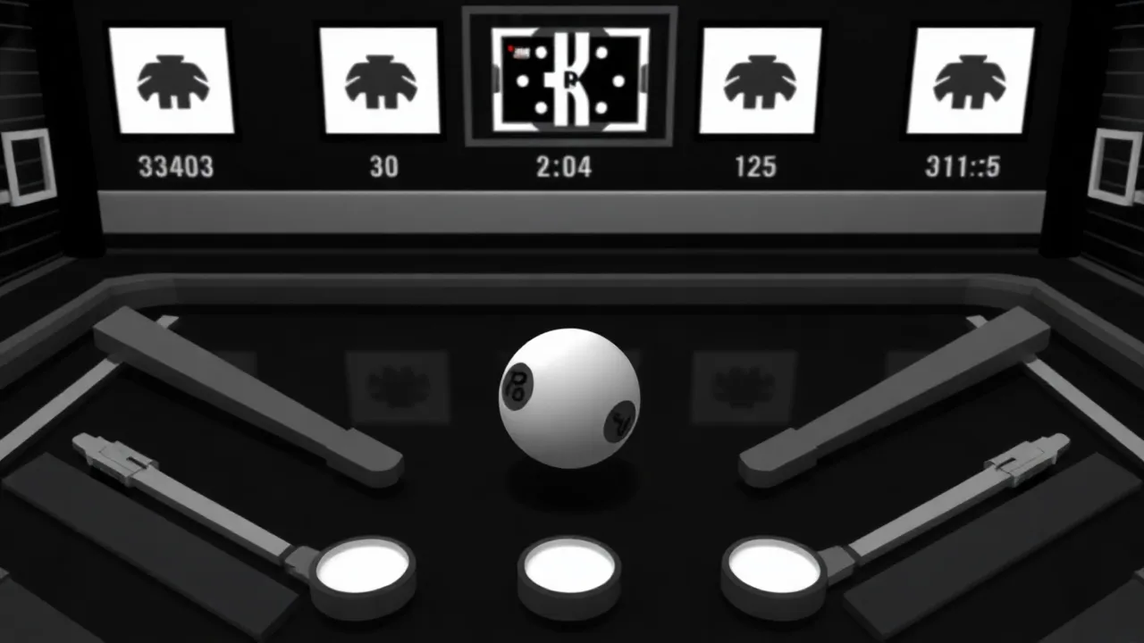 Pinball Negro N Blanco: Fun de rompecabezas casuales image