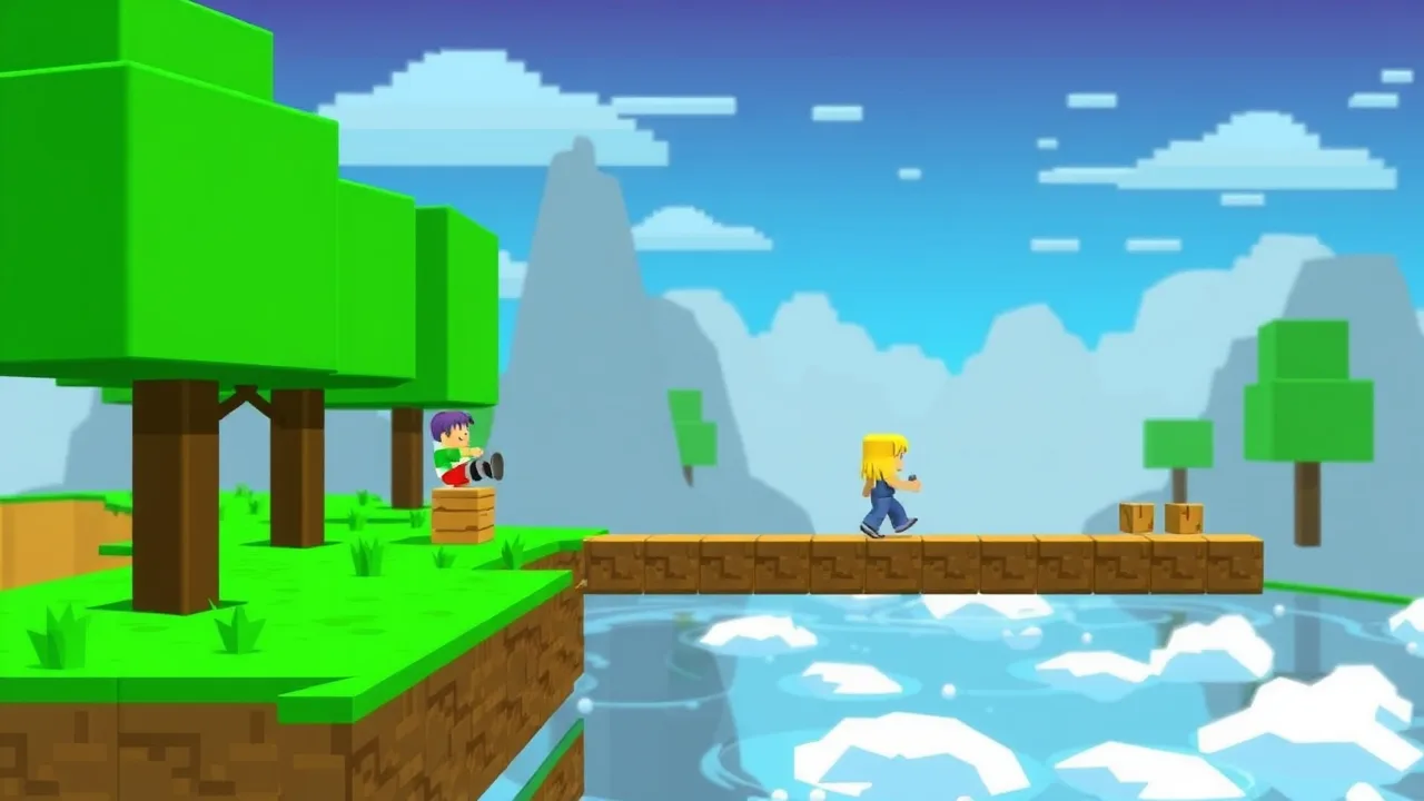 Girls Fall for Mineblock Obby Challenge image