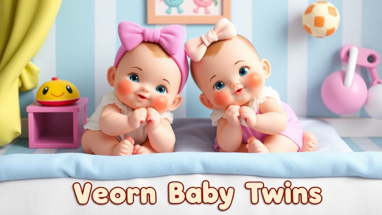 Delightful Twin Babies in Newborn Sweet Baby Twins Puzzle image