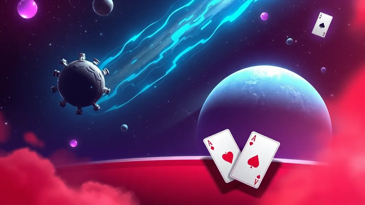 Explore the Cosmic Thrill of Space Fall: Poker in Orbit image