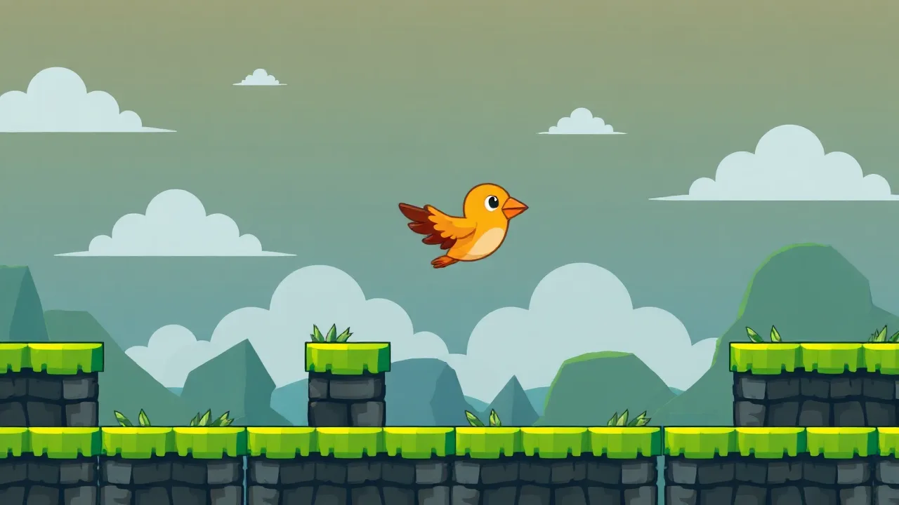 Flappybird is the classic arcade game that tests your patience and image