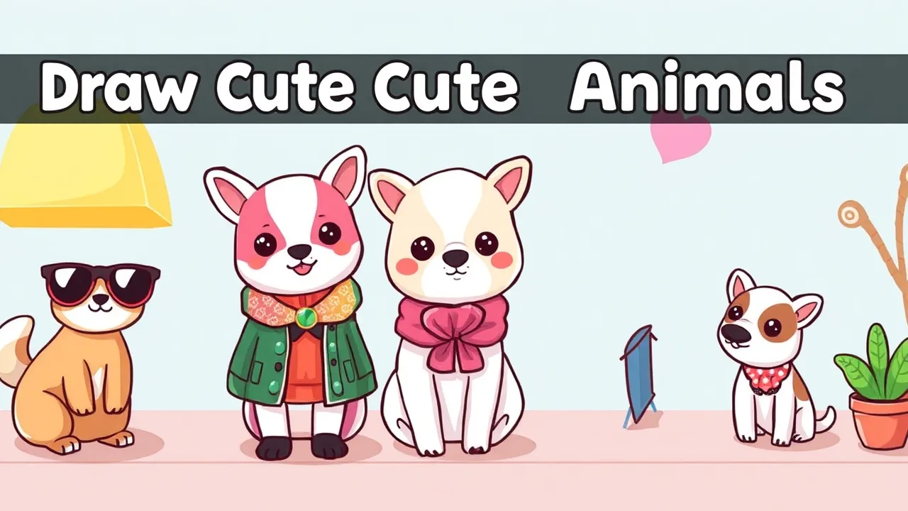 Draw Cute Animals: Puzzling Fashion Fun image