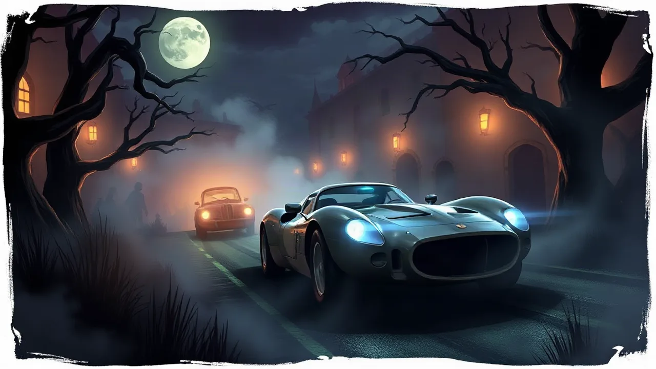 Corre por la noche en los juegos de carreras de Halloween image