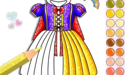 Princess Glitter Coloring image