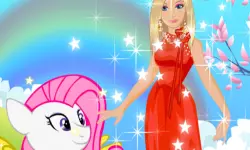 Barbie and Pony Dressup image