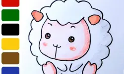 Baby sheep ColoringBook image