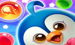 Penguin Bubble Shoot Winter image