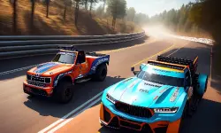 Top Down Truck Racing image