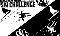 Black & white ski challenge image