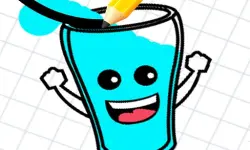 Happy Glass : Fill the Glass by Draw Lines image