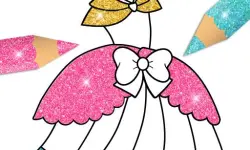 Glitter Dress Coloring image
