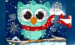 Winter Snowy Owls Jigsaw image