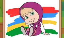 Masha and the Bear Coloring Book image