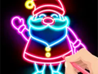 Draw Glow Christmas - Draw & Color image
