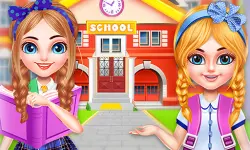 Twins sisters back to school image