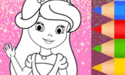 Princess Coloring Glitter - Art Game image