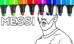 Messi Coloring Pages image