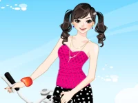 Bicycle Girl Dressup image