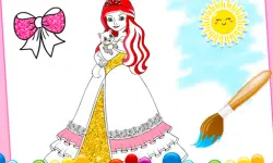 Princess Coloring Glitter image