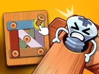 Wood Bolts Nuts Screw Pin Puzzle image