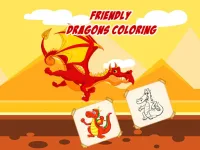 Friendly Dragons Coloring image