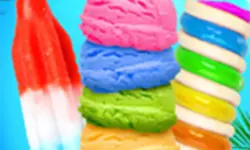 Rainbow Ice Cream And Popsicles - Icy Dessert Make image