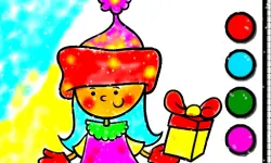 Easy Coloring SantaClaus image