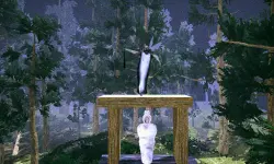 Pocong found Kuntilanak night horror image