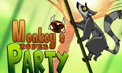 Monkeys ropes party image