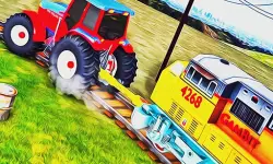 Tractor Towing Train 2022 3D image