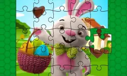 Easter Bunny Eggs Jigsaw image