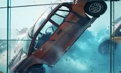 Stunt Car Crash Glass image