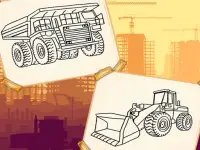 Construction Trucks Coloring image