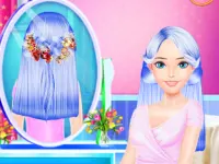 Colorful Braid Hairstyle Making image